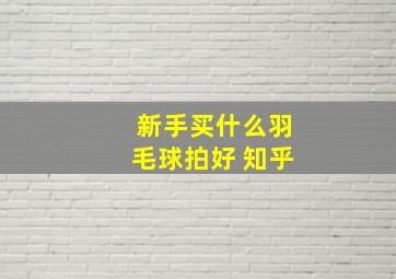 新手买什么羽毛球拍好 知乎